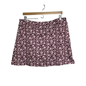 Tranquility By Colorado Women's Skort Purple Floral Gym Golf Tennis Yoga Size XL